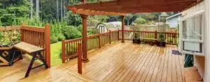 wooden deck built in Rhode Island